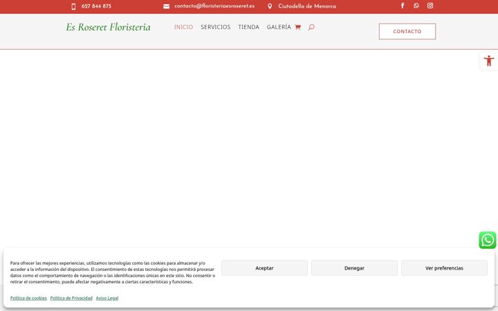 Captura de pantalla de floristeriaesroseret.es