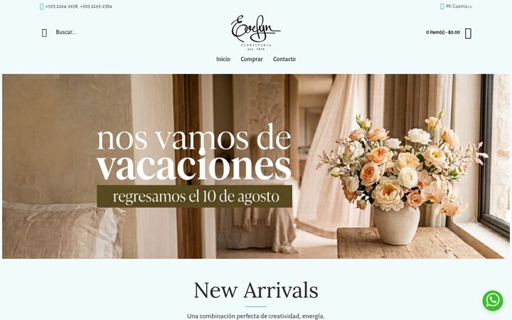 Screenshot of floristeriaevelyn.com
