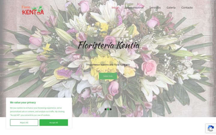 Captura de pantalla de floristeriakentiasalamanca.es