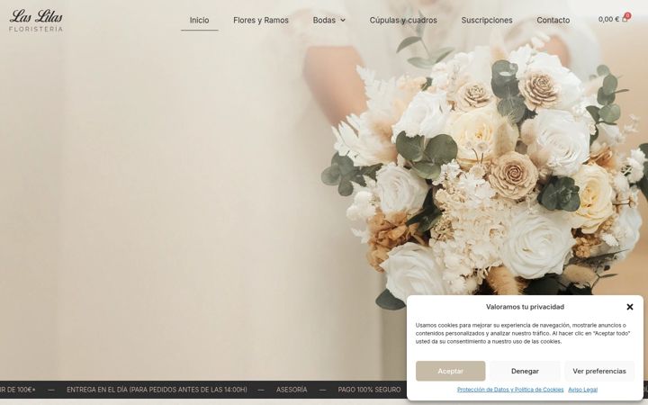 Screenshot of floristerialaslilas.es