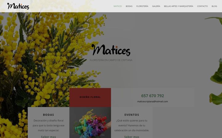 Screenshot of floristeriamatices.com