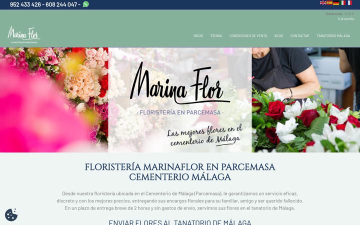 Skærmbillede af floristeriaparcemasa.es