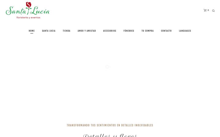Screenshot of floristeriasantalucia.com