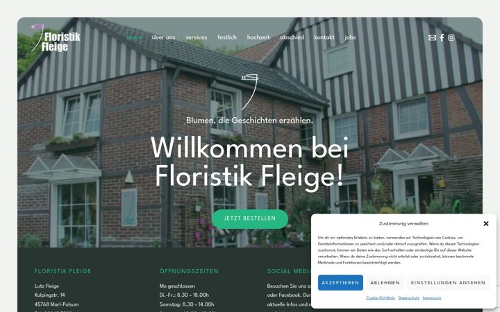 Snímek obrazovky floristik-fleige.de