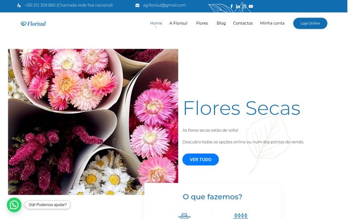 Captură de ecran a florisul.pt
