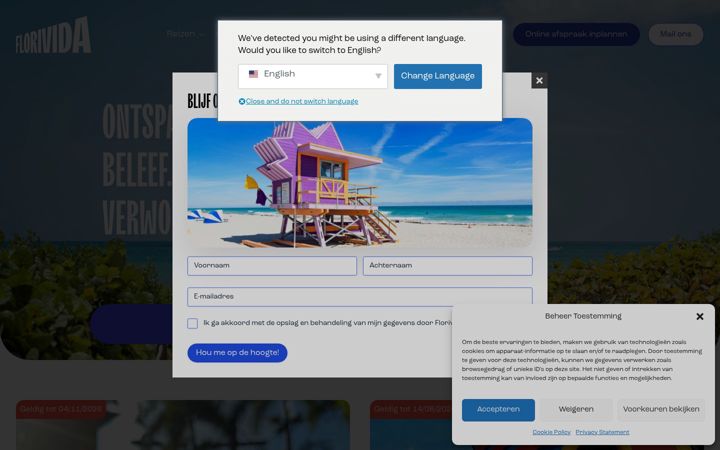 Screenshot of florivida.nl