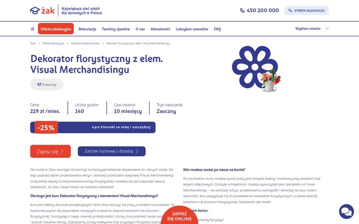 Screenshot of florysta.edu.pl