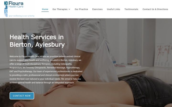Screenshot of flourahealthcare.com