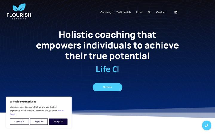 Screenshot of flourish-coaching.com.au