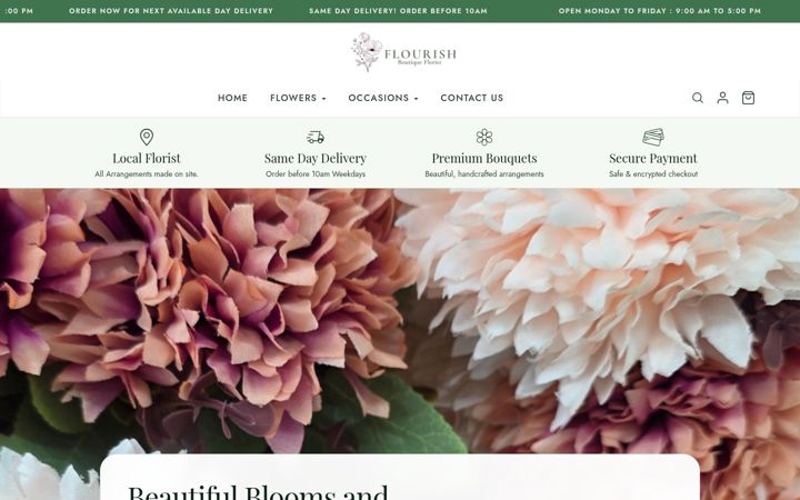 Screenshot of flourishboutique.com.au