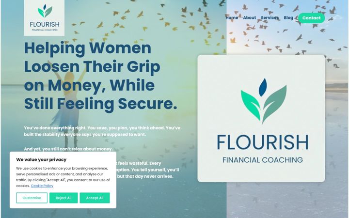 Screenshot of flourishfinancialcoaching.co.uk