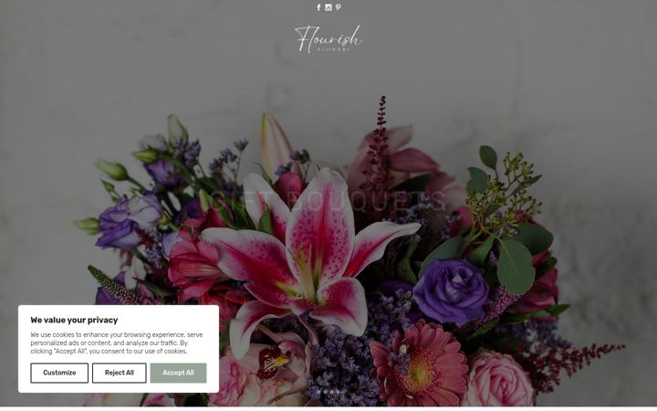 Screenshot of flourishflowers.uk
