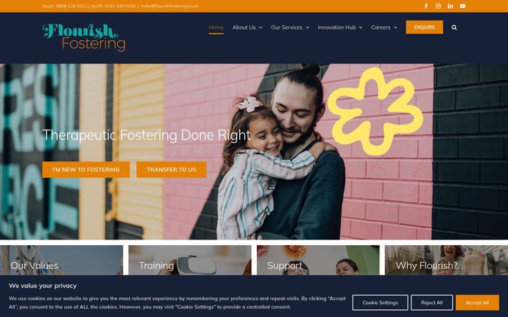Képernyőkép: flourishfostering.co.uk