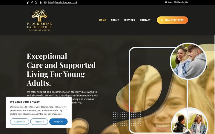 Képernyőkép: flourishingcare.co.uk