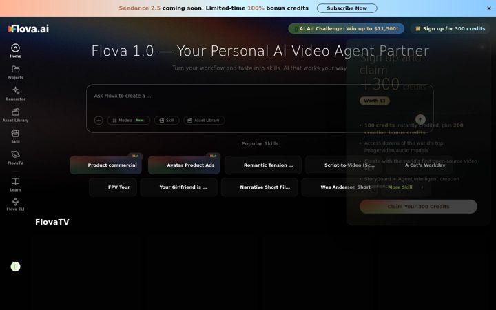 Screenshot von flova.ai