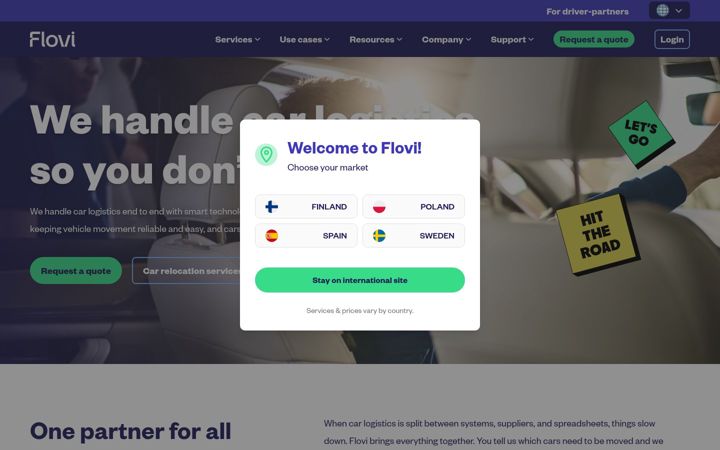 Capture d'écran de flovi.io