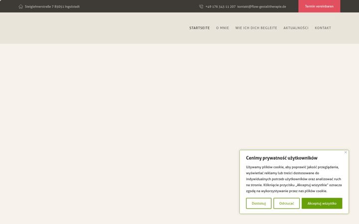 Screenshot ta' flow-gestalttherapie.de