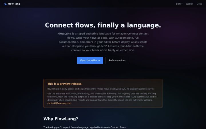 Screenshot of flow-lang.com
