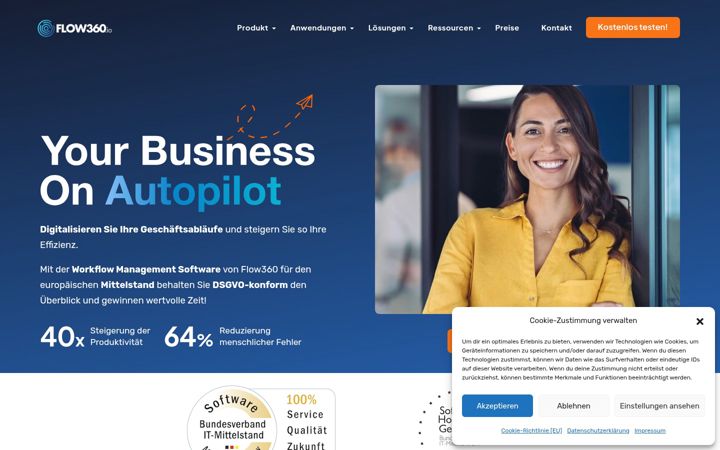 Kuvakaappaus sivustosta flow360.io