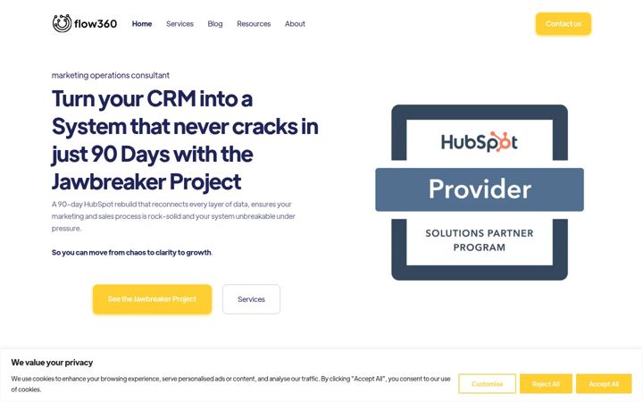 Screenshot of flow360marketing.com