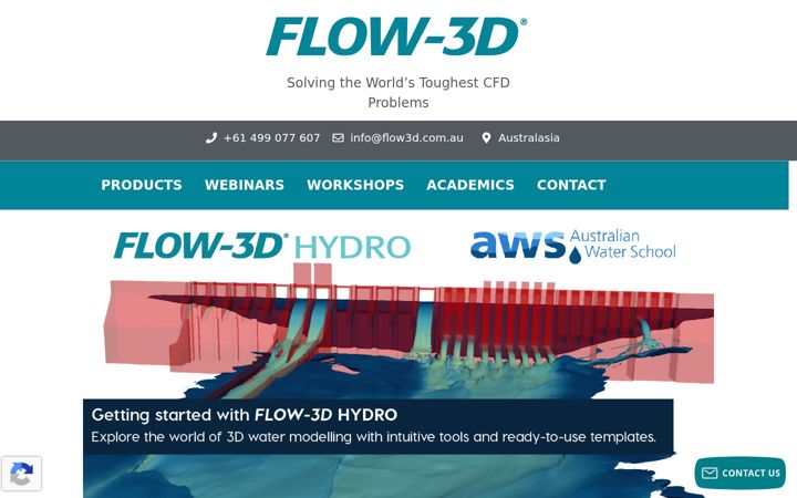 Screenshot of flow3d.com.au