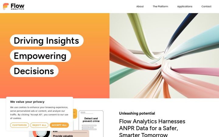 Snimka zaslona za flowanalytics.co.uk