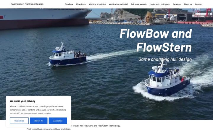 Screenshot of flowbow.no