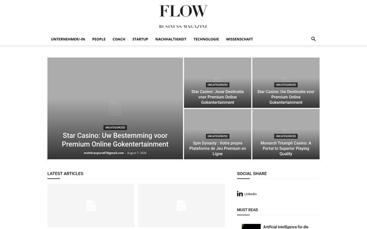 Screenshot of flowbusinessmag.com