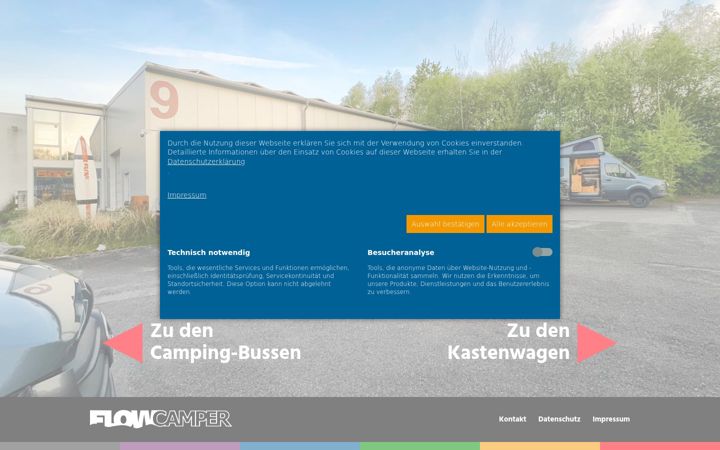 Screenshot ta' flowcamper.de