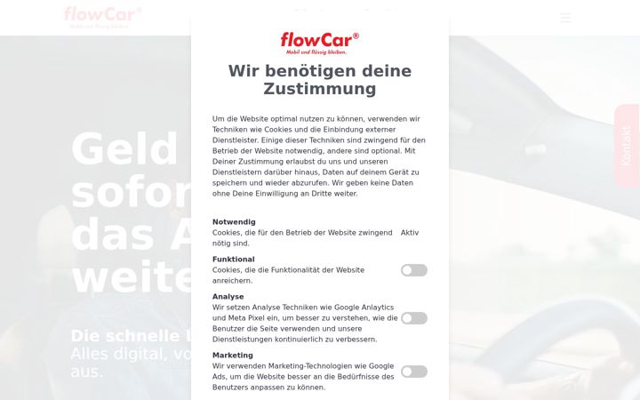 Screenshot of flowcar.eu