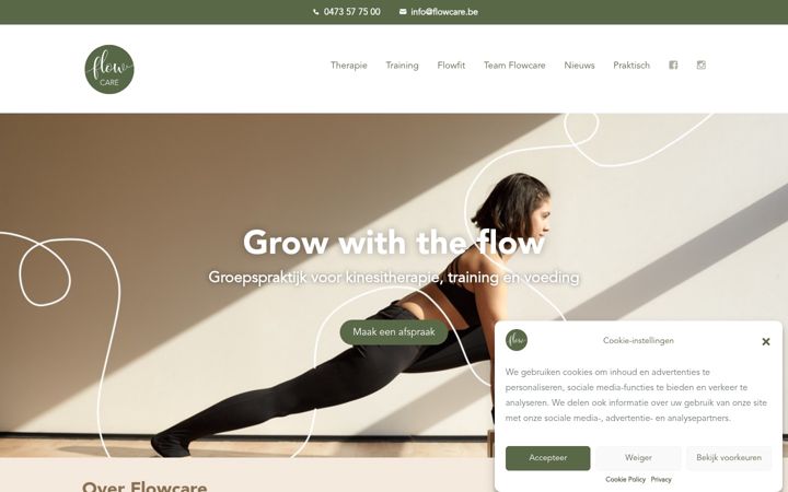 Screenshot of flowcare.be
