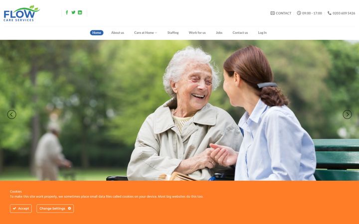 Screenshot of flowcareservices.co.uk