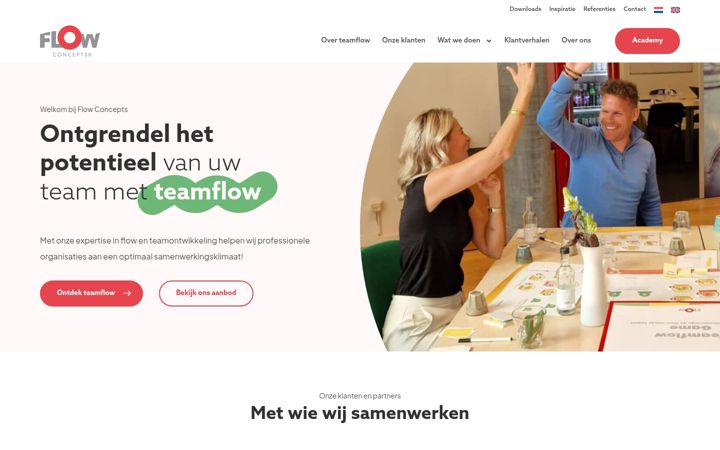 Screenshot von flowconcepts.nl