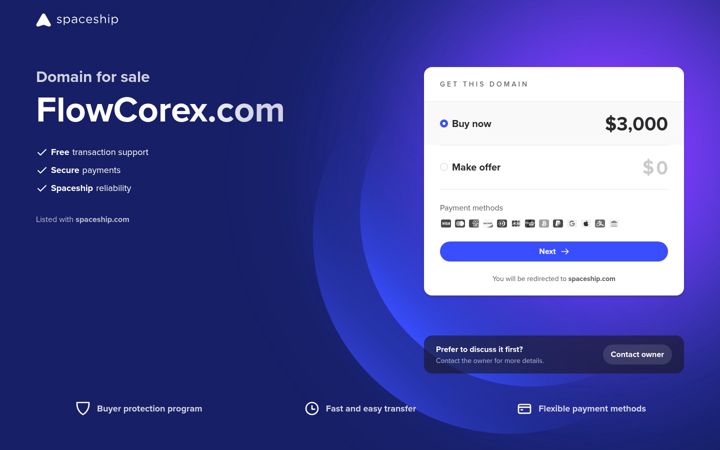 Screenshot of flowcorex.com