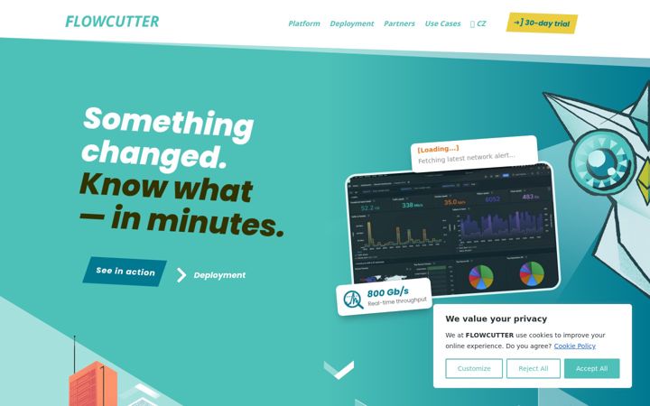 Screenshot of flowcutter.com