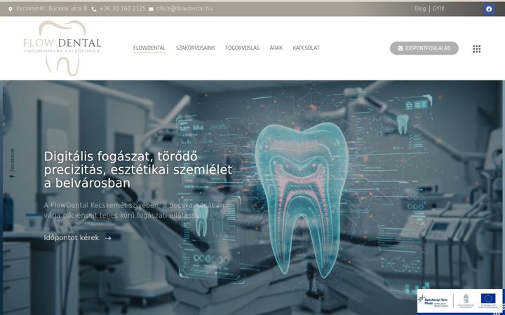 Screenshot of flowdental.hu