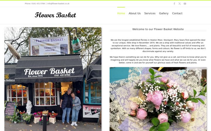 Snimka zaslona za flower-basket.co.uk