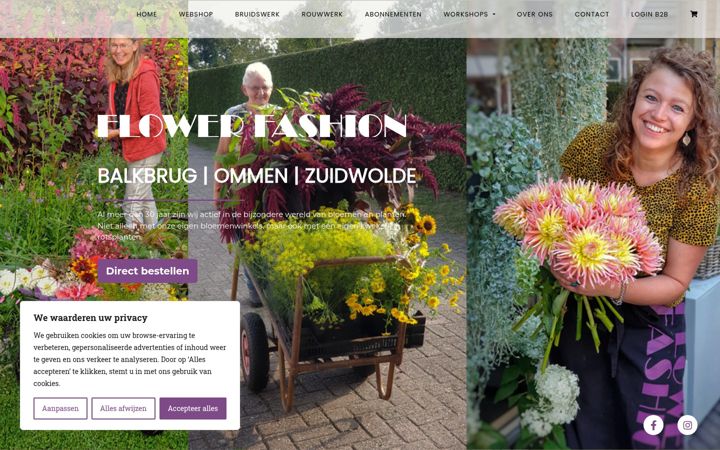 Screenshot of flower-fashion.nl