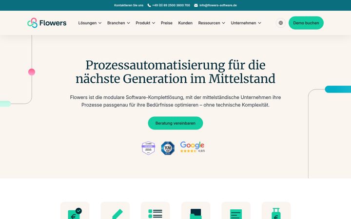 Screenshot of flowers-software.de