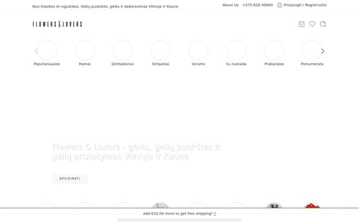 Screenshot of flowersandlovers.com