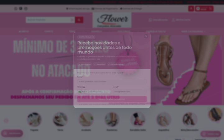 Screenshot of flowersapatilhas.com.br