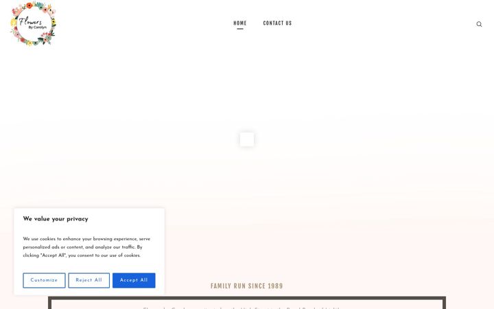 Screenshot of flowersbycarolyn.co.uk