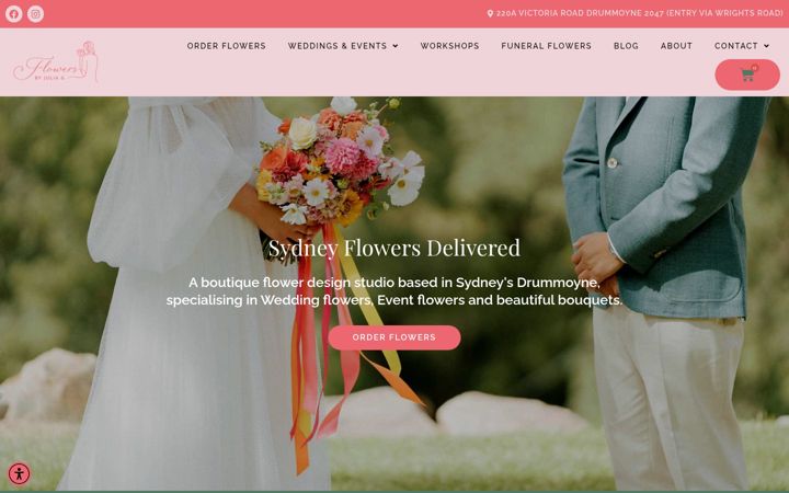 Screenshot of flowersbyjuliag.com.au
