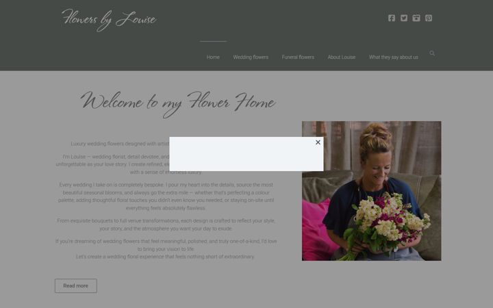 Screenshot of flowersbylouise.co.uk