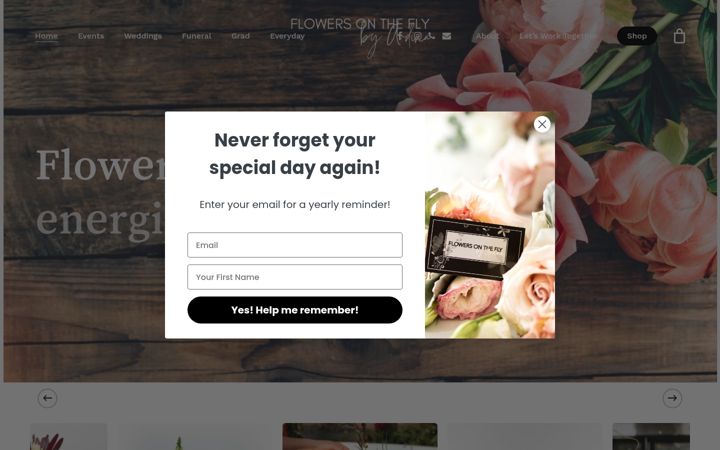 Screenshot of flowersontheflybyaudina.ca