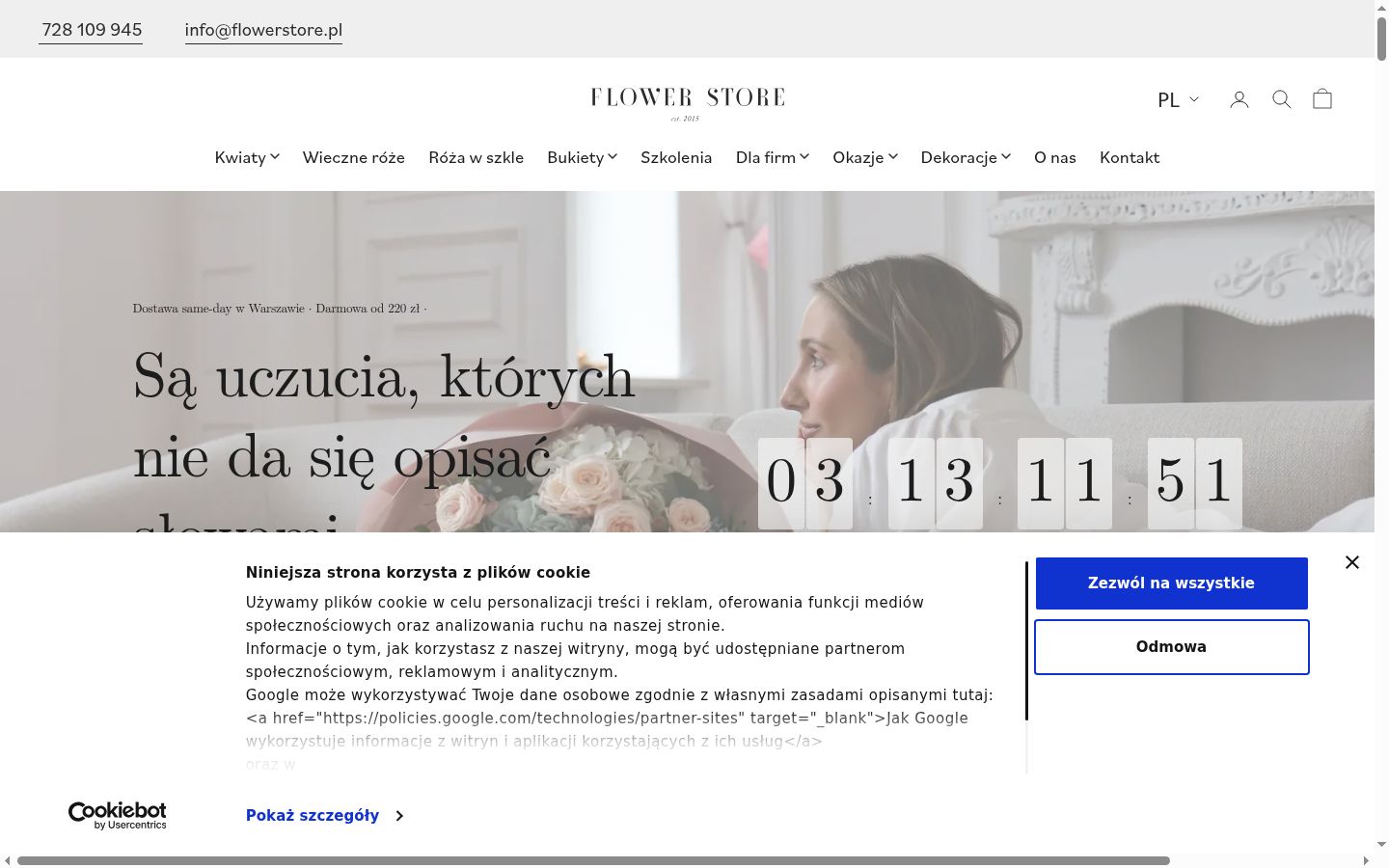 Snímka obrazovky banera súhlasu zobrazeného pred akoukoľvek interakciou