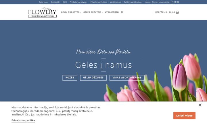 Screenshot von flowery.lt