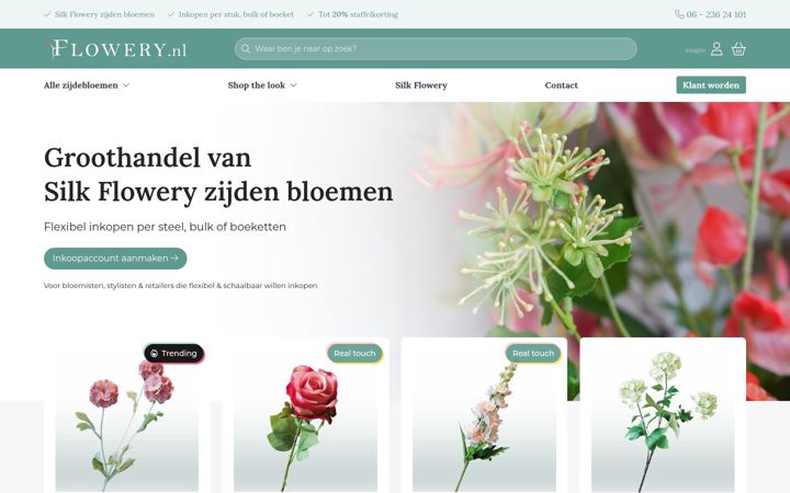 Screenshot of flowery.nl
