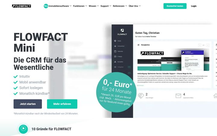 Screenshot of flowfact.de