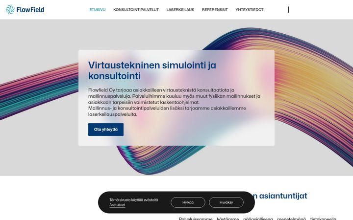 Screenshot of flowfield.fi